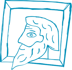 Ilustração rosto em perfil de um pensador - transtornos mentais. 